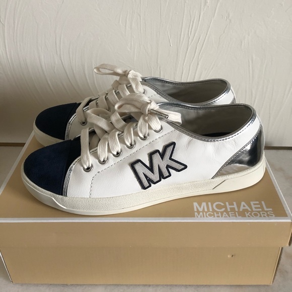 michael kors leather tennis shoes